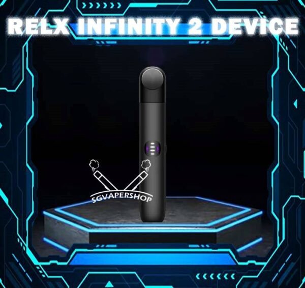 RELX INFINITY 2 DEVICE - SG VAPER SHOP SINGAPORE The RELX Infinity 2 vape device Vape Ready stock in our sg singapore store online shop for same day delivery. Is the newest 2023 addition to the RELX family. As with the RELX Infinity and Essential, the Infinity 2 is a compact and lightweight pen-style device designed for both beginner and veteran vapers, but with some groundbreaking added features. Customize your vaping experience with 3 power modes! Vape your way with your choice of 3 vaping modes; Eco, Smooth and Boost, easily selectable by the push of a button with the RELX Infinity 2 and identifiable by the LED light color. Eco Mode Eco Mode runs on a reduced power setting of 5.5w. This setting gives you a lighter vaping experience with less output and also preserves battery life by up to 25% vs smooth mode! Smooth Mode Smooth Mode delivers the most similar vaping experience to the RELX infinity and RELX Essential. At a slightly higher 6.5w power output this gives you the familiar vaping experience you know and love with traditional RELX Products. Boost Mode Boost Mode runs on an enhanced power setting of 8w delivering instant satisfaction, maximum flavour & 15% more vapor output than smooth mode. Enhanced Battery Technology The RELX Infinity 2 comes with improved ultra fast charging. You can now charge a RELX device in less than 15 minutes; 130% faster than prior RELX infinity devices. In addition to quicker charging, the RELX Infinity 2 comes with an additional 14% battery capacity compared to the RELX Infinity. At 440 mAh, you'll have no problem being out on the go for a solid day. Specifications : Atomizer using Cotton/Ceramic Charging Duration 27min Battery Capacity 440mAh Charger Type USB Type C Battery Indicator Power Adjustable Power Mode : Green - Eco Mode Blue - Smooth Mode Purple - Boost Mode ⚠️RELX INFINITY 2 DEVICE COMPATIBLE POD WITH⚠️ RELX INFINITY POD ISHO INFINITY POD ZEUZ INFINITY POD LANA INFINITY POD RELX POD REAL ⚠️RELX INFINITY 2 DEVICE COLOR LINE UP⚠️ Blue Bay (Blue) Cherry Blossom (Pink) Dark Asteroid (Grey) Green Navy (Green) Obsidian Black (Black) Royal Indigo (Purple) SG VAPE COD SAME DAY DELIVERY , CASH ON DELIVERY ONLY. TAKE BULK ORDER /MORE ORDER PLS CONTACT ME : SGVAPERSHOP VIEW OUR DAILY NEWS INFORMATION VAPE : TELEGRAM CHANNEL