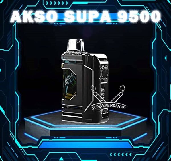 AKSO SUPA 9500 DISPOSABLE - SG VAPER SHOP SINGAPORE AKSO SUPA 9500 disposable vape ready stock in our sg singapore store online shop for same day delivery. This Kit are one of the smash-market vape in Malaysia. They pack a rechargeable battery and come prefilled with a whopping 9.5ml of liquid together with an indicator special for battery and liquid level. This allows you to vape longer on a single disposable and makes the AKSO SUPA flavour a great option for traveling, extended road trips, or even just day-to-day use. The Akso Supa 9.5k Puffs is comes with airflow adjustable, same goes with AKSO SUPA. The function for your satisfying your daily vape. The great function of the indicator to alert you the power of battery and the liquid level in the pod. Each AKSO SUPA 9.5k delivers a great flavoring, a satisfying draw and the indicator; three fastors that make for a great disposable. They feel really good in the hand as the rounded it ergonomic to hold vape with. The AKSO SUPA is available more Flavour for you to choose. Specification : Puff: 9500 Puffs E-Liquid: 9.5ML Charging Port: Type C Rechargeable Safety Child Lock Button Adjustable Airflow Nicotine Strength: 50mg / 5% ⚠️AKSO SUPA 9500 DISPOSABLE FLAVOUR LIST⚠️ Apple Asam Boi Blackcurrant Yakult Creamy Milk Ice Cream Cake Mango Yacult Rootbeer Solero Strawberry Vanilla Donut Vanilla Latte Yakult Nutty Tobacco Blackberry Ice ⚠️ICE SERIES⚠️ Taro Ice Cream Super Ice Mint Green Grapes Lychee Longan ⚠️BOOST SERIES⚠️ Mango Ice Watermelon Ice Guava Asam Grape Ice Melony Gum Strawberry Gum SG VAPE COD SAME DAY DELIVERY , CASH ON DELIVERY ONLY. TAKE BULK ORDER /MORE ORDER PLS CONTACT ME : SGVAPERSHOP VIEW OUR DAILY NEWS INFORMATION VAPE : TELEGRAM CHANNEL