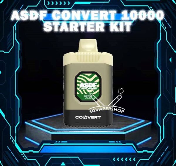 ASDF CONVERT 10000 DISPOSABLE ASDF convert 10000 puffs disposable vape starter kit is a Malaysia local brand. The Vapetape is under ASDF company also. The ASDF Convert is a prefilled pod system. The starter kit included a flavour pod and a reuseable battery. There is a led battery indicator. It show green light when battery percentage is 71%-100% , blue light when 26%-70% and turns red light when battery percent less than 25%. Specification : Colour : 2 options Battery Volume : 500 mAh Charging : Rechargeable with Type C Fully Charged Time : 15mins Battery Indicator ⚠️ASDF CONVERT 10000 STARTER KIT FLAVOUR LINE UP⚠️ Hawaiiamm Pineapple Strawberry Yogurt Strawberry Pear Double Mango Mango Peach Berry Peach Strawebrry Peach Berries Lemon Mango Lychee Aloe Vera Fruity Lychee Mixed Bubblegum Grape Yogurt SG VAPE COD SAME DAY DELIVERY , CASH ON DELIVERY ONLY. TAKE BULK ORDER /MORE ORDER PLS CONTACT ME : SGVAPERSHOP VIEW OUR DAILY NEWS INFORMATION VAPE : TELEGRAM CHANNEL