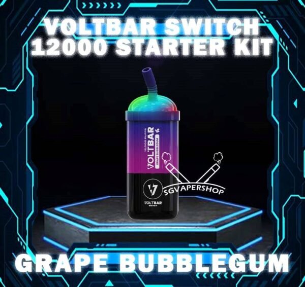 VOLTBAR SWITCH 12000 DISPOSABLE VOLTBAR SWITCH 12000 Puffs Disposable has the ultimate prefilled pod kit with 18 flavors, mesmerizing RGB lights, and incredible 12,000 puffs. Experience seamless performance, easy portability, and a visually stunning vaping experience. It include 1 cartridge and 1 device, providing everything you need to get started. When the cartridge is finish, simply replace it with a new cartridge, reusing the existing battery to save costs. Discover out signature Grape Bubblegum flavor, alongside popular options like VOLT BAR 12000 Puffs  Hazelnut Coffee, Honeydew Bubblegum , Mint Chewing Gum, Peach Mango, Sour Bubblegum, and Watermelon Bubblegum. For those craving extra sweetness, you can also enjoy Rootbeer or Yakult Original flavors. Specification : Nicotine : 50mg (5%) Approx. 12000 puffs Rechargeable Battery Charging Port: Type-C ⚠️VOLTBAR SWITCH 12000 STARTER KIT FLAVOUR LINE UP⚠️ Blackcurrant Melon Grape Bubblegum Grape Yakult Hawaii Mango Hazelnut Coffee Honeydew Bubblegum Honeydew Ice Cream Honeydew Mango Kiwi Mango Vanilla Mango Watermelon Mango Yacult Mint Chewing Gum MixFruit Nescoffee Gold Passion Yakult Peach Mango Rootbeer Sour Bubblegum Strawberry Apple Strawberry Grape Strawberry Watermelon Watermelon Bubblegum Watermelon Ice Watermelon Kiwi Watermelon Lychee Yakult Original SG VAPE COD SAME DAY DELIVERY , CASH ON DELIVERY ONLY. TAKE BULK ORDER /MORE ORDER PLS CONTACT ME : SGVAPERSHOP VIEW OUR DAILY NEWS INFORMATION VAPE : TELEGRAM CHANNEL