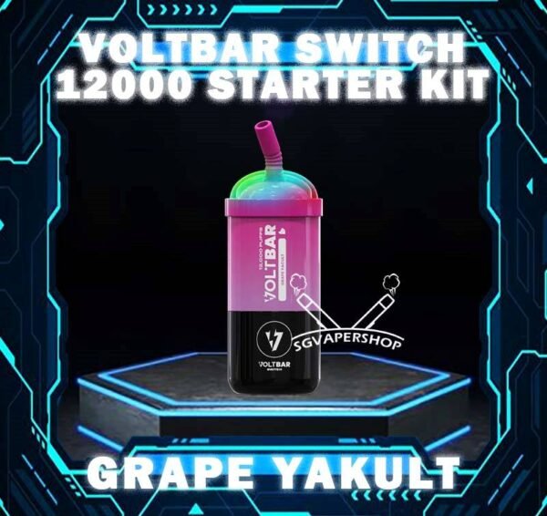 VOLTBAR SWITCH 12000 DISPOSABLE VOLTBAR SWITCH 12000 Puffs Disposable has the ultimate prefilled pod kit with 18 flavors, mesmerizing RGB lights, and incredible 12,000 puffs. Experience seamless performance, easy portability, and a visually stunning vaping experience. It include 1 cartridge and 1 device, providing everything you need to get started. When the cartridge is finish, simply replace it with a new cartridge, reusing the existing battery to save costs. Discover out signature Grape Bubblegum flavor, alongside popular options like VOLT BAR 12000 Puffs  Hazelnut Coffee, Honeydew Bubblegum , Mint Chewing Gum, Peach Mango, Sour Bubblegum, and Watermelon Bubblegum. For those craving extra sweetness, you can also enjoy Rootbeer or Yakult Original flavors. Specification : Nicotine : 50mg (5%) Approx. 12000 puffs Rechargeable Battery Charging Port: Type-C ⚠️VOLTBAR SWITCH 12000 STARTER KIT FLAVOUR LINE UP⚠️ Blackcurrant Melon Grape Bubblegum Grape Yakult Hawaii Mango Hazelnut Coffee Honeydew Bubblegum Honeydew Ice Cream Honeydew Mango Kiwi Mango Vanilla Mango Watermelon Mango Yacult Mint Chewing Gum MixFruit Nescoffee Gold Passion Yakult Peach Mango Rootbeer Sour Bubblegum Strawberry Apple Strawberry Grape Strawberry Watermelon Watermelon Bubblegum Watermelon Ice Watermelon Kiwi Watermelon Lychee Yakult Original SG VAPE COD SAME DAY DELIVERY , CASH ON DELIVERY ONLY. TAKE BULK ORDER /MORE ORDER PLS CONTACT ME : SGVAPERSHOP VIEW OUR DAILY NEWS INFORMATION VAPE : TELEGRAM CHANNEL