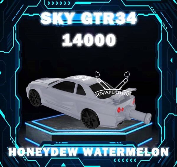 SKY GTR34 14000 DISPOSABLE The Sky GTR34 14000 Disposable Pod Device possesses 25ml pre-filled e-juice with various flavor to meet your different needs. Powered by 650mAh high voltage battery, Sky R34 Disposable Pod Kit can provide about 14000 puffs. With constant output and consistent taste system , This Vape will bring you real and smooth taste, massive Clouds and solid throat hit. Just get the Sky R34 14000 Vape got the more outstanding and ultimate flavor than other disposable pod kit. Specification : Puff : 14,000 Puffs Capacity : 25ml Rechargeable Battery 650mAh Charging Port: Type-C Nicotine Percent : 5% ⚠️SKY GTR34 14000 FLAVOUR LINE UP⚠️ Grape Blackcurrant Sour Bubblegum Honeydew Watermelon Double Mango Lemon Cola Gummy Bear Mix Berries Mango Grape Mango Lychee Solero Lime SG VAPE COD SAME DAY DELIVERY , CASH ON DELIVERY ONLY. TAKE BULK ORDER /MORE ORDER PLS CONTACT ME : SGVAPERSHOP VIEW OUR DAILY NEWS INFORMATION VAPE : TELEGRAM CHANNEL
