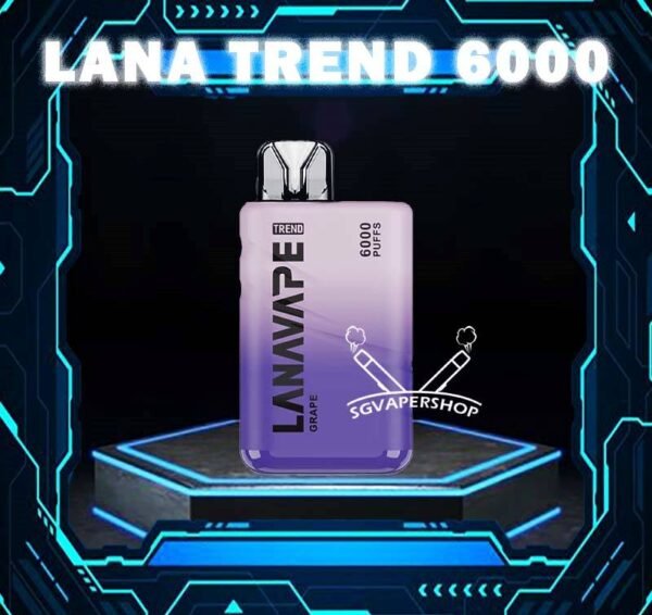 LANA TREND 6000 DISPOSABLE - SG VAPER SHOP SINGAPORE The Lana Trend 6000 Puffs Disposable Vape Ready stock in our sg singapore store online shop for same day delivery. Powered by a 500mAh battery, the Lana Trend 6k Puffs goes the extra mile, offering an impressive 6k puffs on a single charge. Big farewell to the inconvenience of frequent recharges, and relish uninterrupted vaping throughout your day. Prepare for a thrilling experience with Lanavape. It's like a bolt of energy in a vape, infusing the sharp vigor of an energy drink with the delightful twist of mixed berries. Every puff is a bold and electrifying journey for those who seek an exhilarating vape. Discover out signature Tie Guan Yin flavor, alongside popular options like Lana Trend 6k Puffs Watermelon Ice, Pomelo Jasmine, Menthol Ice , Taro Sago Dessert, Sakura Yogurt, and Ice Lemon Tea. For those craving extra sweetness, you can also enjoy Root Beer or Spring Water flavors. Specification : Puff : 6000 Puffs Nicotine : 3% Capacity : 8ml Battery : 550mAh Charging : Rechargeable with Type C ⚠️LANA TREND 6000 FLAVOUR LINE UP⚠️ Classic Tobacco Grape Guava Ice Lemon Tea Lychee Menthol Ice Peach Pomelo Jasmine Root Beer Sakura Yogurt Spring Water Taro Sago Dessert Thai Mango Tieguanyin Watermelon SG VAPE COD SAME DAY DELIVERY , CASH ON DELIVERY ONLY. TAKE BULK ORDER /MORE ORDER PLS CONTACT ME : SGVAPERSHOP VIEW OUR DAILY NEWS INFORMATION VAPE : TELEGRAM CHANNEL