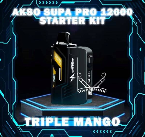 AKSO SUPA PRO 12000 DISPOSABLE Discover the pinnacle of vaping technology with the AKSO Supa Pro close pod systems Disposable . The AKSO SUPA PRO 12000 Puffs Starter Kit It include 1 cartridge and 1 device, providing everything you need to get started. When the cartridge is finish, simply replace it with a new cartridge, reusing the existing battery to save costs. It enhanced by advanced chip sets, which amplifies your satisfaction through the booster button while prioritizing safety with its child lock feature. Lastly, stay updated and informed with accurate indicators for battery and liquid levels. Your ultimate vaping journey awaits! Specification : Nicotine 50mg (5%) Approx. 12000 Puffs Rechargeable Battery Charging Port: Type-C ⚠️AKSO SUPA PRO 12000 FULL SET FLAVOUR LINE UP⚠️ Apple Asam Boi Blackcurrant Yakult Grape Ice Watermelon Mango Lime Minty Gum Nutty Tobacco Peanut Butter Toast Pineapple Mango Pomegranate Plum Guava Rootbeer Triple Mango Strawberry Hami Melon Mango Nata De Coco Strawberry Vanilla Custard Pina Watermelon Strawberry Zesty Grape Watermelon Grape Get Akso Disposable Collection Now . SG VAPE COD SAME DAY DELIVERY , CASH ON DELIVERY ONLY. TAKE BULK ORDER /MORE ORDER PLS CONTACT ME : SGVAPERSHOP VIEW OUR DAILY NEWS INFORMATION VAPE : TELEGRAM CHANNEL