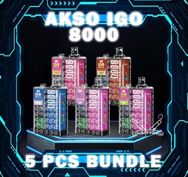 5PCS AKSO IGO 8000 DISPOSABLE BUNDLE - SG VAPER SHOP The 5PCS AKSO IGO 8000 DISPOSABLE BUNDLE Package include : 5 x AKSO IGO 8K PUFFS 1 x Free Gift Free Delivery Akso IGO 8000 disposable vape is a high-capacity device designed for an extended vaping experience.Beside, the device comes pre-filled with 15ml of e-liquid, which is available in a range of delicious flavors and nicotine strengths. Akso IGO features an ergonomic design that is comfortable to hold and use. It mouthpiece is designed to enhance the vaping experience, and the device is draw activated, making it easy to use . Akso IGO 8000 puffs is portable, making it easy to carry in a pocket .Its compact design does not compromise on performance, deliver smooth vapor production with every puff. Specification : Nicotine : 50mg (5%) Approx : 8000 puffs Capacity : 15ml Adjustable Airflow Rechargeable Battery 650mAh (Type C Port) ⚠️AKSO IGO 8000 FLAVOUR LINE UP⚠️ Aloe Grape Apple Yakult Blackcurrant Ice Caramel Cookies Caramel Mocha Freezy Cola Guava Honeydew Lychee Rose Mango Ice Mango Peach Mix Berries Nutty Tobacco Passion Fruit Yakult Rootbeer Rootbeer Float Strawberry Cheese Strawberry Ice Cream Strawberry Kiwi Strawberry Yakult Vanilla Milk Watermelon Ice Yakult Coffee Hazelnut Creme Brulee Get Akso Disposable Collection Now . SG VAPE COD SAME DAY DELIVERY , CASH ON DELIVERY ONLY. TAKE BULK ORDER /MORE ORDER PLS CONTACT ME : SGVAPERSHOP VIEW OUR DAILY NEWS INFORMATION VAPE : TELEGRAM CHANNEL