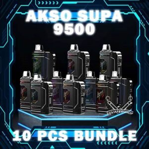 10PCS AKSO SUPA 9500 DISPOSABLE BUNDLE - SG VAPER SHOP The 10PCS AKSO SUPA 9500 DISPOSABLE BUNDLE Package include : 10 x AKSO SUPA 9.5K PUFFS 1 x Free Gift Free Delivery AKSO SUPA 9500 disposable are one of the smash-market vape in Malaysia. They pack a rechargeable battery and come prefilled with a whopping 9.5ml of liquid together with an indicator special for battery and liquid level. This allows you to vape longer on a single disposable and makes the AKSO SUPA a great option for traveling, extended road trips, or even just day-to-day use. Each AKSO SUPA disposable will last for 9500 puffs. Each AKSO SUPA delivers a great flavoring, a satisfying draw and the indicator; three fastors that make for a great disposable. They feel really good in the hand as the rounded it ergonomic to hold vape with. The AKSO SUPA is available more Flavour for you to choose. Adjustable Airflow Some of the AKSO product comes with airflow adjustable, same goes with AKSO SUPA. The function for your satisfying your daily vape. 9500 Puffs Number of puff can long last more than 1 week with a great usage of a pad. Battery & Liquid Indicator The great function of the indicator to alert you the power of battery and the liquid level in the pod. 9.5ml The high amount of liquid with a great consistency taste since the first puff. Specification : Up to 9500 Puffs under specific conditions. Type C Rechargeable Smart Screen Indicator for Battery & E-liquid Safety Child Lock Button Adjustable Airflow Booster Button ⚠️AKSO SUPA 9500 FLAVOUR LINE UP⚠️ Apple Asam Boi Blackberry Ice Blackcurrant Yakult Creamy Milk Grape Ice Ice Cream Cake Green Grape Lychee Longan Super Ice Mint Taro Ice Cream Mango Yakult Nutty Tobacco Rootbeer Solero Strawberry Vanilla Donut Vanilla Latte Watermelon Ice Yakult Melony Gum Strawberry Gum Guava Asam Mango Ice Get Akso Disposable Collection Now . SG VAPE COD SAME DAY DELIVERY , CASH ON DELIVERY ONLY. TAKE BULK ORDER /MORE ORDER PLS CONTACT ME : SGVAPERSHOP VIEW OUR DAILY NEWS INFORMATION VAPE : TELEGRAM CHANNEL