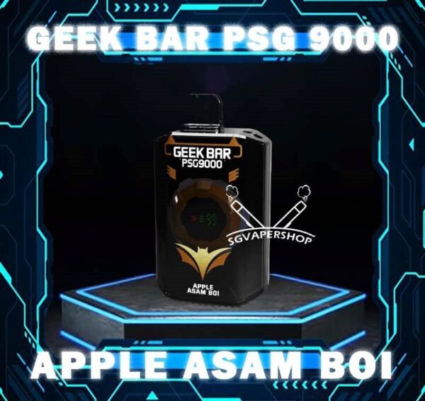 GEEK BAR PSG 9000 DISPOSABLE Geek bar PSG 9000 is official partner of Paris Saint-Germain F.C. It comes with many superior flavours to fulfill Malaysian taste buds. With a massive 9000 puffs, Singapore vapers can use it without hassle of frequent replacements. The Geekbar 9000 has smart screen indicator which keep updating on both battery and e-liquid levels in real time. It also has adjustable air flow which can satisfied different users needs. Specification : Puff : 9000 Puffs Volume : 18ML Flavour Charging : Rechargeable with Type C Coil : Mesh Coil Fully Charged Time : 20mins Nicotine Strength : 5% ⚠️GEEK BAR PSG 9000 FLAVOUR LINE UP⚠️ Chocolate Mocha Classic Double Rootbeer Grape Blackcurrant Mango Blackcurrant Mixed Berries Sirup Bandung Strawberry Watermelon Triple Mango Vanilla Cream Puff Watermelon Pear Apple Asam Boi Dewberry Cream Ice Popsicle Juicy Watermelon Honeydew Melon Mango Pineapple Mother's Milk Strawberry Lemonade Wild Berry Ice Pomegranate Plum Lychee Berry Pineapple Honeydew SG VAPE COD SAME DAY DELIVERY , CASH ON DELIVERY ONLY. TAKE BULK ORDER /MORE ORDER PLS CONTACT ME : SGVAPERSHOP VIEW OUR DAILY NEWS INFORMATION VAPE : TELEGRAM CHANNEL