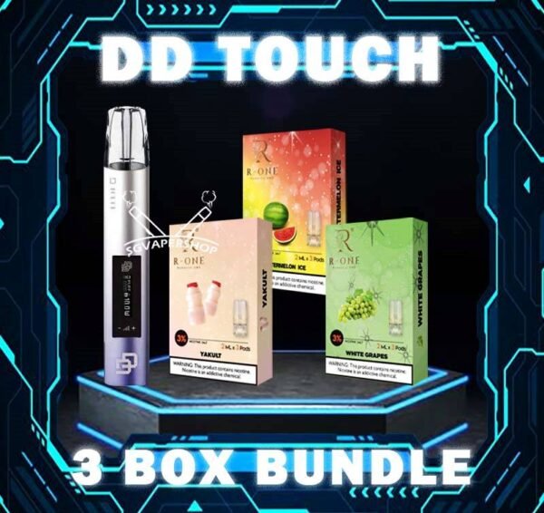 DD TOUCH BUNDLE 110 - VAPE SINGAPORE SG COD The DD TOUCH BUNDLE 110 Package include : 1x DD-TOUCH Device 3x Pod Flavour (3pcs Per Pack) Free Delivery Dark rider Vape In order to bring the most unique and cutting-edge technology experience to customers. DD Touch has been constantly making the most unique design elements in electronic atomizing rods and bomb-changing atomizing bomb products. DD Touch device also is dark rider series new vape , outsell is made of space aluminum, with obvious aroma experience and cool lighting effect. It has global initiative touch screen to adjust high and low power also. The lower power of 7.5w can bring fine smoke and soft taste, and the high power which is 10w can bring more smoke, more fragrant and fuller taste. The screen will display battery level, and 5V/0.8A fast charging, fully charged in half an hour. Specification : Low Power: 7w Hight power: 10w Rechargeable via Type C cable ⚠️DD TOUCH DEVICE COLOR LINE UP⚠️ Beast Black Adam Blade Flash Legend Loki Thor Ultra Vision Winter Soldier ⚠️CHOOSE BUNDLE POD FLAVOUR BRAND⚠️ SP2 POD LANA POD R-ONE POD SG VAPE COD SAME DAY DELIVERY , CASH ON DELIVERY ONLY. TAKE BULK ORDER /MORE ORDER PLS CONTACT ME : SGVAPERSHOP VIEW OUR DAILY NEWS INFORMATION VAPE : TELEGRAM CHANNEL