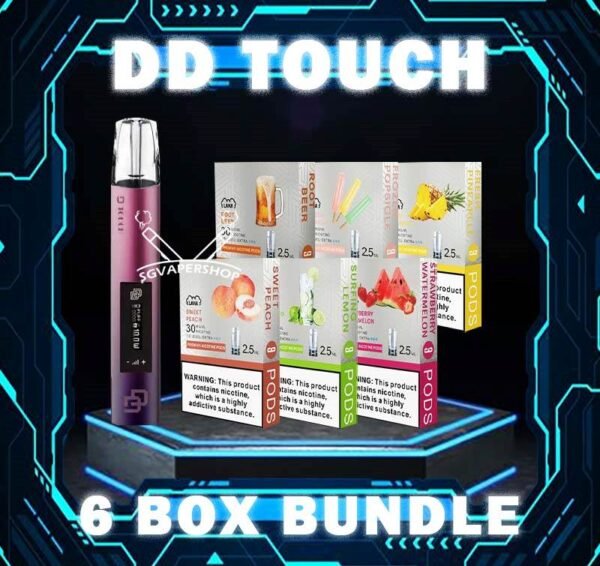 DD TOUCH DEVICE BUNDLE 150 - VAPE SINGAPORE SG COD The DD TOUCH BUNDLE 150 Package include : 1x DD-TOUCH Device 6x Pod Flavour (3pcs Per Pack) Free Delivery Dark rider Vape In order to bring the most unique and cutting-edge technology experience to customers. DD Touch has been constantly making the most unique design elements in electronic atomizing rods and bomb-changing atomizing bomb products. DD Touch device also is dark rider series new vape , outsell is made of space aluminum, with obvious aroma experience and cool lighting effect. It has global initiative touch screen to adjust high and low power also. The lower power of 7.5w can bring fine smoke and soft taste, and the high power which is 10w can bring more smoke, more fragrant and fuller taste. The screen will display battery level, and 5V/0.8A fast charging, fully charged in half an hour. Specification : Low Power: 7w Hight power: 10w Rechargeable via Type C cable ⚠️DD TOUCH DEVICE COLOR LINE UP⚠️ Beast Black Adam Blade Flash Legend Loki Thor Ultra Vision Winter Soldier ⚠️CHOOSE BUNDLE POD FLAVOUR BRAND⚠️ SP2 POD LANA POD R-ONE POD SG VAPE COD SAME DAY DELIVERY , CASH ON DELIVERY ONLY. TAKE BULK ORDER /MORE ORDER PLS CONTACT ME : SGVAPERSHOP VIEW OUR DAILY NEWS INFORMATION VAPE : TELEGRAM CHANNEL
