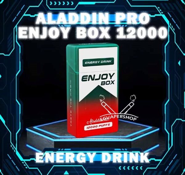 ALADDIN PRO ENJOY BOX 12000 DISPOSABLE The ALADDIN PRO ENJOY BOX 12000 puffs , in our Vape Singapore Ready Stock , get it now with us and same day delivery ! Enjoy delicious vaping experience  The ALADDIN Enjoy Box 12k Puffs! Design in a sleek cigarette box style design with a cap for mouthpiece protection! Enjoy 15+ delightful flavors with 12000 smooth puffs, each bursting with sweet perfection! Specification : Nicotine : 50mg (5%) Approx : 12000 puffs Rechargeable Battery 650mAh Charging Port: Type-C ⚠️ALADDIN PRO ENJOY BOX 12000 FLAVOUR LINE UP⚠️ Energy Drink Guava Hazelnut Coffee Strawberry Mango Honeydew Syrup Bandung Strawberry Blackcurrant Mango Strawberry Kiwi Yakult Strawberry Grape Double Mango Candy Honeydew Yakult Mango Yakult Mango Peach Sour Bubblegum Solero Lime Gummy Bear Grape Lychee Grape Bubblegum Mixed Bubblegum Mango Bubblegum Sakura Grape Strawberry Bubblegum Solero Yakult Solero Ice Cream White Coffee SG VAPE COD SAME DAY DELIVERY , CASH ON DELIVERY ONLY. TAKE BULK ORDER /MORE ORDER PLS CONTACT ME : SGVAPERSHOP VIEW OUR DAILY NEWS INFORMATION VAPE : TELEGRAM CHANNEL