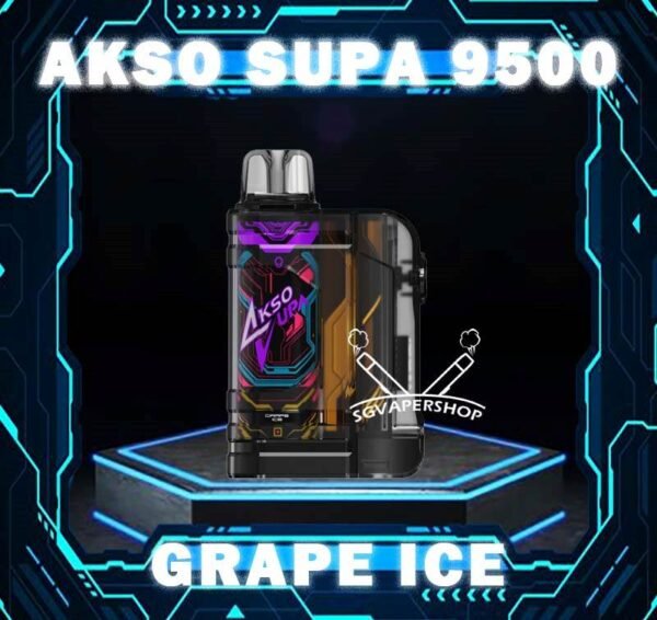 AKSO SUPA 9500 DISPOSABLE AKSO SUPA 9500 disposable are one of the smash-market vape in Malaysia. They pack a rechargeable battery and come prefilled with a whopping 9.5ml of liquid together with an indicator special for battery and liquid level. This allows you to vape longer on a single disposable and makes the AKSO SUPA a great option for traveling, extended road trips, or even just day-to-day use. Each AKSO SUPA disposable will last for 9500 puffs. Each AKSO SUPA delivers a great flavoring, a satisfying draw and the indicator; three fastors that make for a great disposable. They feel really good in the hand as the rounded it ergonomic to hold vape with. The AKSO SUPA is available more Flavour for you to choose. Adjustable Airflow Some of the AKSO product comes with airflow adjustable, same goes with AKSO SUPA. The function for your satisfying your daily vape. 9500 Puffs Number of puff can long last more than 1 week with a great usage of a pad. Battery & Liquid Indicator The great function of the indicator to alert you the power of battery and the liquid level in the pod. 9.5ml The high amount of liquid with a great consistency taste since the first puff. Specification : Up to 9500 Puffs under specific conditions. Type C Rechargeable Smart Screen Indicator for Battery & E-liquid Safety Child Lock Button Adjustable Airflow Booster Button ⚠️AKSO SUPA 9500 FLAVOUR LINE UP⚠️ Apple Asam Boi Blackberry Ice Blackcurrant Yakult Creamy Milk Grape Ice Ice Cream Cake Green Grape Lychee Longan Super Ice Mint Taro Ice Cream Mango Yakult Nutty Tobacco Rootbeer Solero Strawberry Vanilla Donut Vanilla Latte Watermelon Ice Yakult Melony Gum Strawberry Gum Guava Asam Mango Ice Get Akso Disposable Collection Now . SG VAPE COD SAME DAY DELIVERY , CASH ON DELIVERY ONLY. TAKE BULK ORDER /MORE ORDER PLS CONTACT ME : SGVAPERSHOP VIEW OUR DAILY NEWS INFORMATION VAPE : TELEGRAM CHANNEL