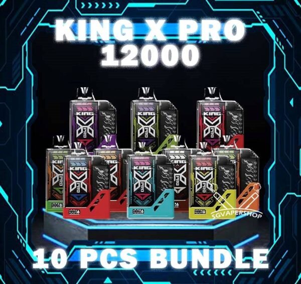 10PCS KING X PRO 12000 DISPOSABLE BUNDLE The 10PCS KING X PRO 12000 DISPOSABLE BUNDLE Package include : 10 x KING X PRO 12K PUFFS 1 x Free Gift Free Delivery The King X Pro 12000 Disposable device is suitable for both novice and experienced vapers. Its long battery life means that you can enjoy longer sessions without having to worry about having to recharge. With the King X's wide selection of expertly made e-liquid alternatives, you may lose yourself in a world of flavour. Every flavour profile, from juicy fruits to rich sweets, has been carefully crafted. Specification : Nicotine 50mg (5%) Approx. 12000 puffs Child-Lock Safety Booster Button Rechargeable Battery Charging Port: Type-C ⚠️KING X PRO 12000 FLAVOUR LINE UP⚠️ Fresh Watermelon Juice Guava Grape Lychee Berries Mix Mango Guava Watermelon Peanut Oreo Cookie Rootbeer Solero Ice Cream Strawberry Cheesecake Unicorn Milk Watermelon Candy Blackcurrant Honeydew Strawberry Mango Strawberry Watermelon Watermelon Mango Ice Coffee Hazelnut Peanut Butter Choco Peanut Corn Pancake Lemon Drop Sparkling Apple Punch Strawberry Pine Melon SG VAPE COD SAME DAY DELIVERY , CASH ON DELIVERY ONLY. TAKE BULK ORDER /MORE ORDER PLS CONTACT ME : SGVAPERSHOP VIEW OUR DAILY NEWS INFORMATION VAPE : TELEGRAM CHANNEL