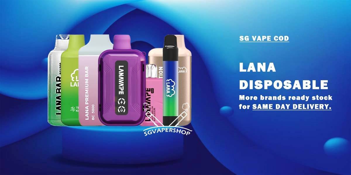Singapore Lana Vape Disposable | SG VAPER SHOP The Lana Disposable on sale in our Vape Singapore Ready stock , Bar , Blend 5000 , 6000 , Pen 2000 , Premium 5800 and Ultra 7000 puffs and more others vape instock. If you like cold taste, I believe Lana disposable will suit you.  Because this vape has a smooth taste, cold and adjustable strength. Shop Lana Vape Disposable 2500 - 6000 Puffs Series Avaibale of Lana Bar 5000 , Lana Blend 5000 , Lana Premium 5800  and Lana Bc 6000 Vape, The Best Selling flavour : Tie Guan yin , Watermelon Lush Ice , Yogurt , Lychee Iced and Double Mint. 2000 Puffs Below Series 2k Puffs below avaibale of Lana Mini 600 and Lana Pen 2000 Vape , The Best Selling flavour : Blue Razz , Double Apple , Sweet Peach , Cold Coke and Grape Ice. 6000 Puffs Above Series Avaibale of Lana Ultra 7000 Vape, The Best Selling flavour : Double Mint , Grape Ribena , Lemon Cola , Ultra Freeze and Tieguanyin Tea .