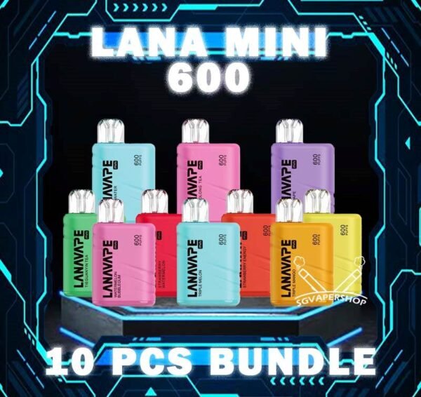 10PCS LANA MINI 600 DISPOSABLE BUNDLE - SG VAPER SHOP The 10PCS LANA MINI 600 DISPOSABLE BUNDLE Package include : 10 x LANA MINI 600 PUFFS 1 x Free Gift Free Delivery Lana Mini has a small body, large capacity, compact structure, ultra-thin body, small size, easy to carry. It is full of smoke, rich in taste and high in taste reduction. Lana Mini is made of composite cotton material, with nano-sized particles and molecules, and the atomization effect is better, fresh color, skin-friendly texture.Independent mechanical adjustable airflow, safe and reliable. Lana Mini 600 Disposable has a small body , large capacity , compact structure , ultra-thin body , small size, easy to carry . It is full of smoke , rich in taste and high in taste reduction . This Disposable Vape is made of composite cotton material , with nano-sized particles and molecules , and the atomization effect is better, fresh color, Skin-friendly texture . Independent mechanical adjustable airflow, safe and reliable . Specifition : Nicotine Strength: 2% (20mg) E-Liquid Capacity: 2ml Nicotine Type: Nic Salt Battery Capacity: 500mAh ⚠️LANA MINI 600 FLAVOUR LINE UP⚠️ Juicy Grape Peach Oolong Tea Tieguanyin Tea Mineral Water Lemon Cola Blue Razz Peppermint Iced Lychee Iced Mango Strawberry Watermelon Strawberry Kiwi Cherry Banana Double Apple Watermelon Bubblegum Pina Colada Triple Mango Triple Melon Grape Passion Fruit Strawberry Energy SG VAPE COD SAME DAY DELIVERY , CASH ON DELIVERY ONLY. TAKE BULK ORDER /MORE ORDER PLS CONTACT ME : SGVAPERSHOP VIEW OUR DAILY NEWS INFORMATION VAPE : TELEGRAM CHANNEL
