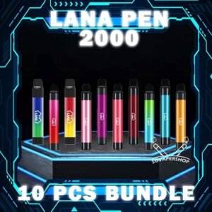 10PCS LANA PEN 2000 DISPOSABLE BUNDLE - SG VAPER SHOP SINGAPORE The 10PCS LANA PEN 2000 DISPOSABLE BUNDLE Package include : 10 x LANA PEN 2K PUFFS 1 x Free Gift Free Delivery The LANA PEN 2000 DISPOSABLE has a fashionable appearance. It uses a stainless steel tube as a carrier and wraps a layer of transparent glass. Lana always pays attention to the user's comfort and brings customers the ultimate holding experience. The Lana pen is equipped with a high-quality filter cotton core, and the newly developed fog Chemical technology, intelligent temperature control chip, the cigarette holder adopts ergonomic design, which fits most people's lips and creates a natural smoking experience. The Lana pen does not need to be charged repeatedly and can be thrown away after use. The built-in battery capacity of 1000mAh, 6ml of cigarette The oil reserve ensures that users can finish each Lana pen, and each Lana pen can pump 2000puffs on average. Lana pays attention to the use experience of each customer and continuously improves the product, only to bring better products to customers. Specifition : Nicotine : 3.5% E-Liquid : 6ml Capacity : 6ml Non-Rechargeable ⚠️LANA PEN 2000 DISPOSABLE FLAVOUR LINE UP⚠️ Sour Apple Berry Blast Cold Coke Grape Ice Lush Ice Lychee Ice Mango Milkshake Mineral Water Mixed Fruit Passion Fruit Sweet Peach Skittles Strawberry Milk Strawberry Watermelon Tie Guan Yin Lemon Tart Cantaloupe Super Mint Coconut Juice Lime Passion Fruit SG VAPE COD SAME DAY DELIVERY , CASH ON DELIVERY ONLY. TAKE BULK ORDER /MORE ORDER PLS CONTACT ME : SGVAPERSHOP VIEW OUR DAILY NEWS INFORMATION VAPE : TELEGRAM CHANNEL