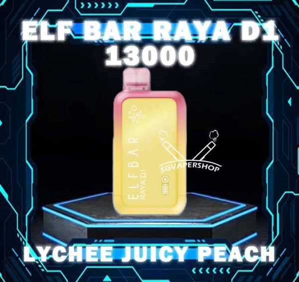 ELF BAR RAYA D1 13000 DISPOSABLE Introduce the ELF BAR RAYA D1,  a premium disposable pod equipped with mesh coil technology, boasting an impressive 13000 Puffs. Crafted by ELFBAR's expert team, the mesh coil ensures a seamless and intense flavor experience with every puff. Moreover, it featuring a screen display that will provide you with information about battery power and the remaining liquid level in your RAYA D1! Specification : Approx. 13000 Puffs Capacity 18ml Rechargeable Battery 650mAh Anti Dry-Burn Protection E-liquid & Power Display Screen Charging Port: Type-C ⚠️ELF BAR RAYA D1 13000 FLAVOUR LINE UP⚠️ Apple Orange Bubblegum Kiwi Guava Grape Mango Lychee Bubblegum Mango Strawberry Ice Cream Peach Lychee Blackcurrant Ribena Lychee Solero Strawberry Guava Lychee Juicy Peach Cola Masam Bubblegum Mix Berries SG VAPE COD SAME DAY DELIVERY , CASH ON DELIVERY ONLY. TAKE BULK ORDER /MORE ORDER PLS CONTACT ME : SGVAPERSHOP VIEW OUR DAILY NEWS INFORMATION VAPE : TELEGRAM CHANNEL