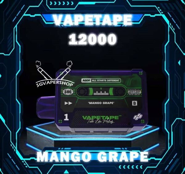 VAPETAPE 12000 DISPOSABLE - VAPE SINGAPORE The Vapetape 12000 Disposable is upgraded device from 8000 puffs. This Product is From ASDF Company also , The Vape tape 12k improve the volume, battery capacity and come with 20 +Plus new flavours. Vape tape 12000 remains classic cassette design which is comfortably in the hand , and the mouthpiece that is shaped to enhance the vaping experience. Discover out signature Double Mango flavor, alongside popular options like Infinity Pod Honeydew Watermelon, Sour Bubblegum , Solero Lime , Watermelon Peach, Gummy Bear, and Strawberry Lemon Tart. For those craving extra sweetness, you can also enjoy Ice Lemon Tea or Red Slurpee flavors. Specification : Nicotine 50mg (5%) Approx. 12000 puffs Mesh Coil Rechargeable Battery Charging Port: Type-C ⚠️VAPETAPE 12000 FLAVOUR LINE UP⚠️ Double Mango Mango Grape Mango Lychee Strawberry Lychee Lychee Blackcurrant Grape Blackcurrant Honeydew Watermelon Pineapple Orange Kiwi Passion Fruit Guava Peach Mixed Berries Lemon Cola Blackcurrant Yakult Gummy Bear Solero Lime Sour Bubblegum Banana Custard Strawberry Lemon Tart Honeydew Blackcurrant Ice Lemon Tea Red Slurpee Grape Bubblegum Yakult Watermelon Peach Peach Lychee SG VAPE COD SAME DAY DELIVERY , CASH ON DELIVERY ONLY. TAKE BULK ORDER /MORE ORDER PLS CONTACT ME : SGVAPERSHOP VIEW OUR DAILY NEWS INFORMATION VAPE : TELEGRAM CHANNEL
