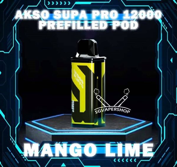 AKSO SUPA PRO 12000 DISPOSABLE POD Discover the pinnacle of vaping technology with the AKSO Supa Pro 12000 close pod systems Disposable . It include 1 cartridge and 1 device, providing everything you need to get started. When the cartridge is finish, simply replace it with a new cartridge, reusing the existing battery to save costs. It enhanced by advanced chip sets, which amplifies your satisfaction through the booster button while prioritizing safety with its child lock feature. Lastly, stay updated and informed with accurate indicators for battery and liquid levels. Your ultimate vaping journey awaits! Specification : Nicotine 50mg (5%) Approx. 12000 Puffs Rechargeable Battery Charging Port: Type-C ⚠️AKSO SUPA PRO 12000 CARTRIDGE POD FLAVOUR LINE UP⚠️ Apple Asam Boi Blackcurrant Yakult Grape Ice Watermelon Mango Lime Minty Gum Nutty Tobacco Peanut Butter Toast Pineapple Mango Pomegranate Plum Guava Rootbeer Triple Mango Strawberry Hami Melon Mango Nata De Coco Strawberry Vanilla Custard Pina Watermelon Strawberry Zesty Grape Watermelon Grape This Product only for cartridge prefilled pod , if want full set can cllect here . SG VAPE COD SAME DAY DELIVERY , CASH ON DELIVERY ONLY. TAKE BULK ORDER /MORE ORDER PLS CONTACT ME : SGVAPERSHOP VIEW OUR DAILY NEWS INFORMATION VAPE : TELEGRAM CHANNEL