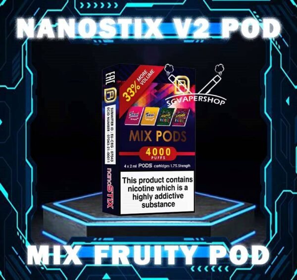 NANOSTIX V2 POD Nano V2 Pod Flavour Compatible for NanoSTIX Neo devices (V2) now with 2ml of liquids which is 33% bigger. Available in packs of 4 cartridges in 1 box of NanoPOD Neo. Our 2ml NanoPOD Neo come in a wide range of flavors. Don’t be deceived by their compact size; these flavorful little pods contain the equivalent of 45 cigarettes worth of nicotine each, and thanks to our innovative NanoNIC technology using naturally occurring nicotine salts rather than traditional freebase nicotine, delivery is much more efficient. Package Included : 1 Pack of 4 Pods ⚠️NANOSTIX V2 POD FLAVOUR LINE UP⚠️ Apple Banana Vanilla Bubblegum Butterscotch Cream Coffee Grape Ice Grapple Guava Hazelnut Coffee Honeydew Jackfruit Kiwi Rockmelon Lemonade Lychee Mango Mix Creamy Red Mix Fruity Blue Orange Popcorn Caramel Strawberry Apple Strawberry Vanilla Tobacco Classic Tobacco Menthol Velvet Butter Cake NANOSTIX V2 POD ONLY COMPATIBLE WITH NANOSTIX V3 DEVICE SG VAPE COD SAME DAY DELIVERY , CASH ON DELIVERY ONLY. TAKE BULK ORDER /MORE ORDER PLS CONTACT ME : SGVAPERSHOP VIEW OUR DAILY NEWS INFORMATION VAPE : TELEGRAM CHANNEL