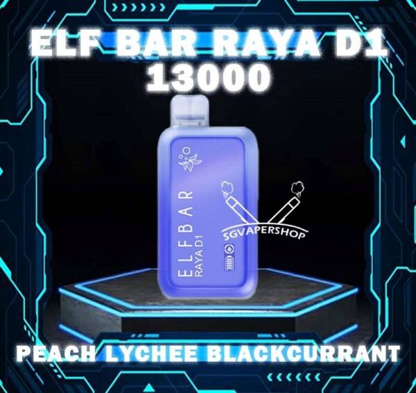 ELF BAR RAYA D1 13000 DISPOSABLE Introduce the ELF BAR RAYA D1,  a premium disposable pod equipped with mesh coil technology, boasting an impressive 13000 Puffs. Crafted by ELFBAR's expert team, the mesh coil ensures a seamless and intense flavor experience with every puff. Moreover, it featuring a screen display that will provide you with information about battery power and the remaining liquid level in your RAYA D1! Specification : Approx. 13000 Puffs Capacity 18ml Rechargeable Battery 650mAh Anti Dry-Burn Protection E-liquid & Power Display Screen Charging Port: Type-C ⚠️ELF BAR RAYA D1 13000 FLAVOUR LINE UP⚠️ Apple Orange Bubblegum Kiwi Guava Grape Mango Lychee Bubblegum Mango Strawberry Ice Cream Peach Lychee Blackcurrant Ribena Lychee Solero Strawberry Guava Lychee Juicy Peach Cola Masam Bubblegum Mix Berries SG VAPE COD SAME DAY DELIVERY , CASH ON DELIVERY ONLY. TAKE BULK ORDER /MORE ORDER PLS CONTACT ME : SGVAPERSHOP VIEW OUR DAILY NEWS INFORMATION VAPE : TELEGRAM CHANNEL