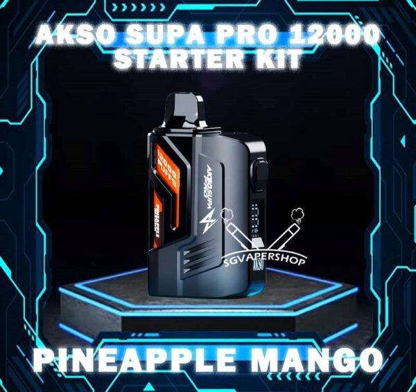 AKSO SUPA PRO 12000 DISPOSABLE Discover the pinnacle of vaping technology with the AKSO Supa Pro close pod systems Disposable . The AKSO SUPA PRO 12000 Puffs Starter Kit It include 1 cartridge and 1 device, providing everything you need to get started. When the cartridge is finish, simply replace it with a new cartridge, reusing the existing battery to save costs. It enhanced by advanced chip sets, which amplifies your satisfaction through the booster button while prioritizing safety with its child lock feature. Lastly, stay updated and informed with accurate indicators for battery and liquid levels. Your ultimate vaping journey awaits! Specification : Nicotine 50mg (5%) Approx. 12000 Puffs Rechargeable Battery Charging Port: Type-C ⚠️AKSO SUPA PRO 12000 FULL SET FLAVOUR LINE UP⚠️ Apple Asam Boi Blackcurrant Yakult Grape Ice Watermelon Mango Lime Minty Gum Nutty Tobacco Peanut Butter Toast Pineapple Mango Pomegranate Plum Guava Rootbeer Triple Mango Strawberry Hami Melon Mango Nata De Coco Strawberry Vanilla Custard Pina Watermelon Strawberry Zesty Grape Watermelon Grape Get Akso Disposable Collection Now . SG VAPE COD SAME DAY DELIVERY , CASH ON DELIVERY ONLY. TAKE BULK ORDER /MORE ORDER PLS CONTACT ME : SGVAPERSHOP VIEW OUR DAILY NEWS INFORMATION VAPE : TELEGRAM CHANNEL