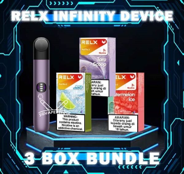 RELX INFINITY BUNDLE 135 - SG VAPER SHOP The RELX INFINITY BUNDLE 135 Package include : 1x Device 3x Box Infinity Flavour (3pcs Per Pack) The Newest addition to the RELX line up! With its innovative leak-resistant maze coil and SmartPace Vibration technology, introducing the RELX Infinity Vape Pod Device Kit! The RELX Infinity is jam packed with various features from its dual charging system and sleek ergonomic design. ⚠️CHOOSE BUNDLE DEVICE BRAND⚠️ RELX INFINITY DEVICE RELX INFINITY 2 PRO DEVICE RELX PHANTOM DEVICE ⚠️RELX INFINITY POD FLAVOUR LINE UP⚠️ Blueberry Splash Crisp Apple Jasmine Green Tea Pink Guava Root Brew Honey Pomelo Fresh Peach Lychee Ice Lemon Zest Honeydew Melon Iced Latte White Coffee Thai Milk Tea Smooth Mango Orange Sparkle Strawberry Burst Dark Sparkle Lime Sparkle Banana Freeze Ludou Ice Lime Ice Taro Scoop Oolong Tea LongJing Tea Iced Black Tea Tangy Grape Watermelon Ice Menthol Xtra Mint Freeze Lemon Mint Rich Tobacco Classic Tobacco Menthol Extra 0mg Watermelon Ice 0mg SG VAPE COD SAME DAY DELIVERY , CASH ON DELIVERY ONLY. TAKE BULK ORDER /MORE ORDER PLS CONTACT ME : SGVAPERSHOP VIEW OUR DAILY NEWS INFORMATION VAPE : TELEGRAM CHANNEL