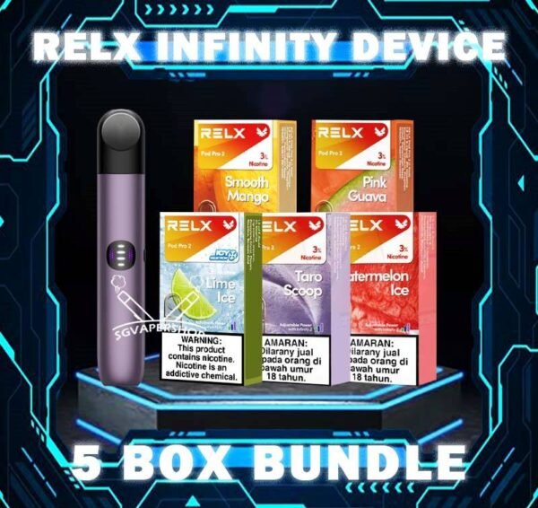 RELX INFINITY BUNDLE 180 - SG VAPER SHOP The RELX INFINITY BUNDLE 180 Package include : 1x Device 5x Box Infinity pod Flavour (3pcs Per Pack) The Newest addition to the RELX POD / DEVICE VAPE line up! With its innovative leak-resistant maze coil and SmartPace Vibration technology, introducing the Vape Pod Device Kit! The pod or device pro is jam packed with various features from its dual charging system and sleek ergonomic design. ⚠️CHOOSE BUNDLE DEVICE BRAND⚠️ RELX INFINITY DEVICE RELX INFINITY 2 PRO DEVICE RELX PHANTOM DEVICE ⚠️RELX INFINITY POD FLAVOUR LINE UP⚠️ Blueberry Splash Crisp Apple Jasmine Green Tea Pink Guava Root Brew Honey Pomelo Fresh Peach Lychee Ice Lemon Zest Honeydew Melon Iced Latte White Coffee Thai Milk Tea Smooth Mango Orange Sparkle Strawberry Burst Dark Sparkle Lime Sparkle Banana Freeze Ludou Ice Lime Ice Taro Scoop Oolong Tea LongJing Tea Iced Black Tea Tangy Grape Watermelon Ice Menthol Xtra Mint Freeze Lemon Mint Rich Tobacco Classic Tobacco Menthol Extra 0mg Watermelon Ice 0mg SG VAPE COD SAME DAY DELIVERY , CASH ON DELIVERY ONLY. TAKE BULK ORDER /MORE ORDER PLS CONTACT ME : SGVAPERSHOP VIEW OUR DAILY NEWS INFORMATION VAPE : TELEGRAM CHANNEL