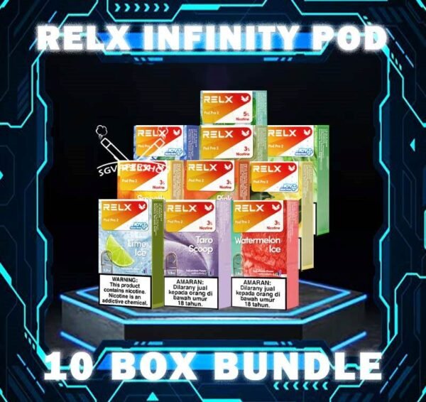 RELX INFINITY POD BUNDLE 210 - SG VAPER SHOP The RELX INFINITY POD BUNDLE 210 Package include : 10x Box Infinity pod Flavour (3pcs Per Pack) Free Delivery RELX Infinity pod come in a wide range of flavors with a massive 2ml capacity for its pre-filled nicotine salt e-juice pods that lasts approximately 650 puffs. Discover out signature Menthol Xtra 5% Nicotine flavor, alongside popular options like Infinity Pod Watermelon Ice, Tangy Grape , Mint Freeze , Jasmine Green Tea, Strawberry Burst, and Oolong Tea. For those craving extra sweetness, you can also enjoy Root Brew or Dark Sparkle flavors. ⚠️RELX INFINITY POD FLAVOUR LINE UP⚠️ Blueberry Splash Crisp Apple Jasmine Green Tea Pink Guava Root Brew Honey Pomelo Fresh Peach Lychee Ice Lemon Zest Honeydew Melon Iced Latte White Coffee Thai Milk Tea Smooth Mango Orange Sparkle Strawberry Burst Dark Sparkle Lime Sparkle Banana Freeze Ludou Ice Lime Ice Taro Scoop Oolong Tea LongJing Tea Iced Black Tea Tangy Grape Watermelon Ice Menthol Xtra Mint Freeze Lemon Mint Rich Tobacco Classic Tobacco Menthol Extra 0mg Watermelon Ice 0mg SG VAPE COD SAME DAY DELIVERY , CASH ON DELIVERY ONLY. TAKE BULK ORDER /MORE ORDER PLS CONTACT ME : SGVAPERSHOP VIEW OUR DAILY NEWS INFORMATION VAPE : TELEGRAM CHANNEL