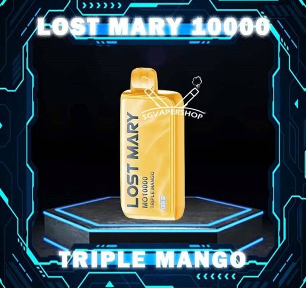 LOST MARY MO 10000 DISPOSABLE The Lost Mary MO 10000 Disposable Vape is a sophisticated and user-friendly vaping device designed for convenience and longevity.  It comes pre-filled with 17mL of e-liquid, ensuring a long-lasting vaping experience without the need for frequent refills. This vape contains a 5% salt nicotine concentration, providing a satisfying hit with each puff. Salt nicotine is known for its smoother throat hit compared to traditional nicotine. Specification : Puff : 10000 Puffs Volume : 17ML Flavour Charging : Rechargeable with Type C Coil : Mesh Coil Fully Charged Time : 20mins Nicotine Strength : 5% ⚠️LOST MARY MO10000 FLAVOUR LINE UP⚠️ Double Apple Strawberry Yakult Solero Lime Rose Grape Triple Mango Blueberry Banana Bubblegum Peach Plus Ice California Clear Lychee Cantaloupe Mango Orange Pineapple SG VAPE COD SAME DAY DELIVERY , CASH ON DELIVERY ONLY. TAKE BULK ORDER /MORE ORDER PLS CONTACT ME : SGVAPERSHOP VIEW OUR DAILY NEWS INFORMATION VAPE : TELEGRAM CHANNEL
