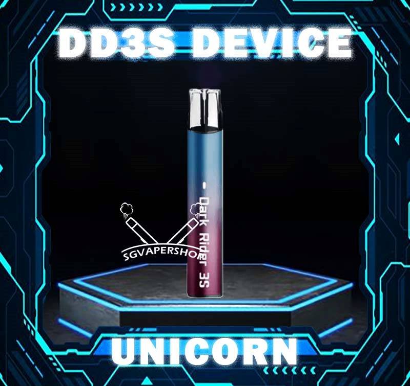 DD3S DARK RIDER 3S DEVICE DD3s Device is the new innovation vape pen with multi colors flashing light by DD. Features battery capacity 450mAh for longer usage time. The unique design of button allows you to on or off the flashing light and also to switch low or high power wattage. The Dark Rider 3 Device is compatible with 1st generation pod flavour including RELX, SP2 and LANA. The DD3s Vape also is Dark Rider 3s system Closed Pod , Get it used Good Quality now ! Specification : Built-in Battery 450mAh Low Power 6.2w (350-420 puff) (Blue LED) High Power 10.2w (230-280 puff) (GREEN LED) Size: 101.1 x 20.6 x 12.1mm Resistance Range: 1.0Ω-1.2Ω Vibration Reminder Rechargeable Via Type C Cable Button Fuctions : Button Press & Hold For 3 Seconds To Switch Power Blue Light - Normal Power Green Light - Strong Power Red Light - Low Battery Press 3 Times Continousl:To Switch On/Off Light Blinking ⚠️DD3s DEVICE COMPATIBLE POD WITH⚠️ GENESIS POD J13 POD KIZZ POD LANA POD RELX CLASSIC POD R-ONE POD SP2 POD ZENO POD ZERO DEGREE ⚠️DD3S DEVICE COLOR LINE UP⚠️ Camo Ocean Myth Pearl White Unicorn Volcano SG VAPE COD SAME DAY DELIVERY , CASH ON DELIVERY ONLY. TAKE BULK ORDER /MORE ORDER PLS CONTACT ME : SGVAPERSHOP VIEW OUR DAILY NEWS INFORMATION VAPE : TELEGRAM CHANNEL