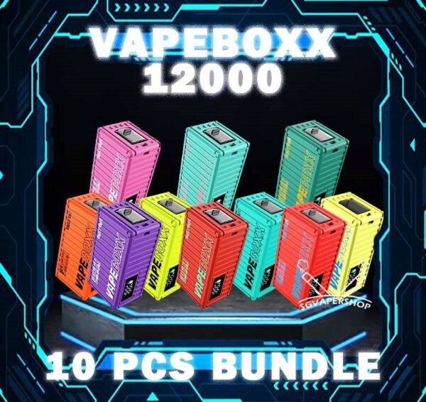 10PCS VAPEBOXX 12000 DISPOSABLE BUNDLE The 10PCS VAPEBOXX 12000 DISPOSABLE BUNDLE Package include : 10 x VAPEBOXX 12K PUFFS DISPOSABLE 1 x Free Gift Free Delivery The VAPEBOXX 12000 Puffs disposable box from VAULT VAPE is an innovative addition to the vaping market, offering an impressive puff capacity of 12,000 hits with a 5% nicotine concentration. Overall, the VAPEBOXX 12000 Puffs disposable box appears to combine a high puff count with several user-friendly features, making it an appealing choice for vapers seeking convenience, performance, and customization options. Discover out signature Hazelnut Coffee flavor, alongside popular options like VAPE BOXX 12K PUFFS Gummy Bear, Double Mango , Grape Apple , Sour Bubblegum, Lychee Sparkling and Kiwi Strawberry Apple. For those craving extra sweetness, you can also enjoy Watermelon Bubblegum or Honeydew Melon flavors. Specification : Approx. 12000 puffs Smart Screen Display Airflow Adjustment Hidden Foldable Tip Explosive Cloud Rechargeable Battery Charging Port: Type-C ⚠️VAPEBOXX 12000 FLAVOUR LINE UP⚠️ Hazelnut Coffee Honeydew Melon Gummy Bear Grape Yogurt Double Mango Solero Ice Cream Energy Bull Strawberry Ice Cream Grape Apple Mixed Fruits Sour Bubblegum Original Yakult Grape Sparkling Green Apple Sparkling Lychee Sparkling Blackcurrant Grape Watermelon Bubblegum Kiwi Strawberry Apple SG VAPE COD SAME DAY DELIVERY , CASH ON DELIVERY ONLY. TAKE BULK ORDER /MORE ORDER PLS CONTACT ME : SGVAPERSHOP VIEW OUR DAILY NEWS INFORMATION VAPE : TELEGRAM CHANNEL