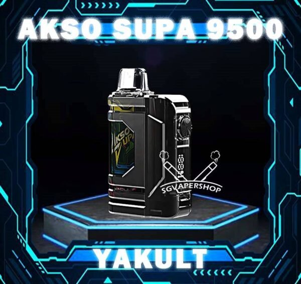 AKSO SUPA 9500 DISPOSABLE AKSO SUPA 9500 disposable are one of the smash-market vape in Malaysia. They pack a rechargeable battery and come prefilled with a whopping 9.5ml of liquid together with an indicator special for battery and liquid level. This allows you to vape longer on a single disposable and makes the AKSO SUPA a great option for traveling, extended road trips, or even just day-to-day use. Each AKSO SUPA disposable will last for 9500 puffs. Each AKSO SUPA delivers a great flavoring, a satisfying draw and the indicator; three fastors that make for a great disposable. They feel really good in the hand as the rounded it ergonomic to hold vape with. The AKSO SUPA is available more Flavour for you to choose. Adjustable Airflow Some of the AKSO product comes with airflow adjustable, same goes with AKSO SUPA. The function for your satisfying your daily vape. 9500 Puffs Number of puff can long last more than 1 week with a great usage of a pad. Battery & Liquid Indicator The great function of the indicator to alert you the power of battery and the liquid level in the pod. 9.5ml The high amount of liquid with a great consistency taste since the first puff. Specification : Up to 9500 Puffs under specific conditions. Type C Rechargeable Smart Screen Indicator for Battery & E-liquid Safety Child Lock Button Adjustable Airflow Booster Button ⚠️AKSO SUPA 9500 FLAVOUR LINE UP⚠️ Apple Asam Boi Blackberry Ice Blackcurrant Yakult Creamy Milk Grape Ice Ice Cream Cake Green Grape Lychee Longan Super Ice Mint Taro Ice Cream Mango Yakult Nutty Tobacco Rootbeer Solero Strawberry Vanilla Donut Vanilla Latte Watermelon Ice Yakult Melony Gum Strawberry Gum Guava Asam Mango Ice Get Akso Disposable Collection Now . SG VAPE COD SAME DAY DELIVERY , CASH ON DELIVERY ONLY. TAKE BULK ORDER /MORE ORDER PLS CONTACT ME : SGVAPERSHOP VIEW OUR DAILY NEWS INFORMATION VAPE : TELEGRAM CHANNEL