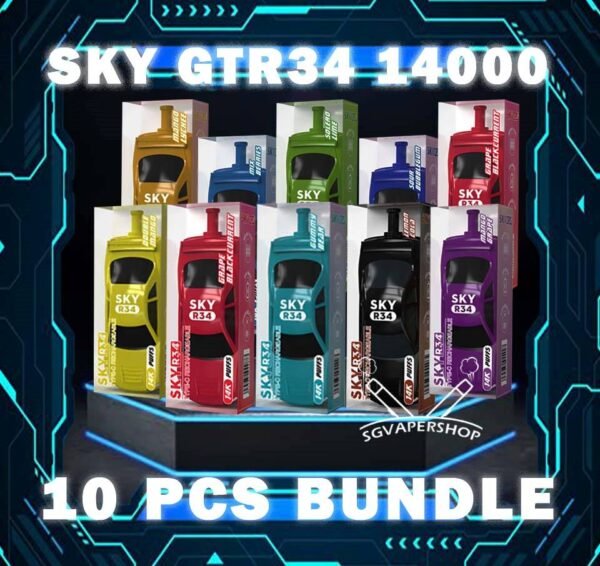 10PCS SKY GTR34 14000 DISPOSABLE BUNDLE - VAPE SINGAPORE SG COD The 10PCS SKY GTR34 14000 DISPOSABLE BUNDLE Package include : 10 x  14K PUFFS DISPOSABLE 1 x Free Gift Free Delivery The Sky GTR34 Line Disposable Pod Device possesses 25ml pre-filled e-juice with various flavor to meet your different needs. Powered by 650mAh high voltage battery, Sky R34 Disposable Pod Kit can provide about 14000 puffs. With constant output and consistent taste system , This Vape will bring you real and smooth taste, massive Clouds and solid throat hit. Just get the Sky R34 14000 Vape got the more outstanding and ultimate flavor than other disposable pod kit. ⚠️SKY GTR34 14000 FLAVOUR LINE UP⚠️ Grape Blackcurrant Sour Bubblegum Honeydew Watermelon Double Mango Lemon Cola Gummy Bear Mix Berries Mango Grape Mango Lychee Solero Lime SG VAPE COD SAME DAY DELIVERY , CASH ON DELIVERY ONLY. TAKE BULK ORDER /MORE ORDER PLS CONTACT ME : SGVAPERSHOP VIEW OUR DAILY NEWS INFORMATION VAPE : TELEGRAM CHANNEL