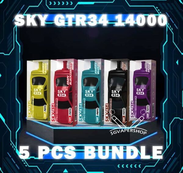 5PCS SKY GTR34 14000 DISPOSABLE BUNDLE - VAPE SINGAPORE SG COD The 5PCS SKY GTR34 14000 DISPOSABLE BUNDLE Package include : 5 x SKY GTR34 14K PUFFS DISPOSABLE 1 x Free Gift Free Delivery The Sky GTR34 14000 Disposable Pod Device possesses 25ml pre-filled e-juice with various flavor to meet your different needs. Powered by 650mAh high voltage battery, Sky R34 Disposable Pod Kit can provide about 14000 puffs. With constant output and consistent taste system , This Vape will bring you real and smooth taste, massive Clouds and solid throat hit. Just get the Sky R34 14000 Vape got the more outstanding and ultimate flavor than other disposable pod kit. ⚠️SKY GTR34 14000 FLAVOUR LINE UP⚠️ Grape Blackcurrant Sour Bubblegum Honeydew Watermelon Double Mango Lemon Cola Gummy Bear Mix Berries Mango Grape Mango Lychee Solero Lime SG VAPE COD SAME DAY DELIVERY , CASH ON DELIVERY ONLY. TAKE BULK ORDER /MORE ORDER PLS CONTACT ME : SGVAPERSHOP VIEW OUR DAILY NEWS INFORMATION VAPE : TELEGRAM CHANNEL