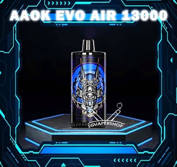 AAOK EVO AIR 13000 DISPOSABLE - VAPE SINGAPORE SG COD The AAOK EVO AIR 13000 DISPOSABLE is a Airjuatable Airflow Vape , Ready stock in vape singapore Sg Vape Cod. Available 10 Flavour line up for you choose. Get it now with SG VAPER SHOP ! Specification : Puffs: 13k Puffs Battery Capacity: 600mAh Charging Interface: Type-C Capacity:17ml Airjuatable Airflow ⚠️AAOK EVO AIR 13000 FLAVOUR LINE UP⚠️ Apple Pie Banana Vanilla Custard Candy Guava Mint Grape Apple Ice Oat Milk Pineapple Colada Pear Watermelon Root Beer Sirap Bandung Strawberry Vanilla SG VAPE COD SAME DAY DELIVERY , CASH ON DELIVERY ONLY. TAKE BULK ORDER /MORE ORDER PLS CONTACT ME : SGVAPERSHOP VIEW OUR DAILY NEWS INFORMATION VAPE : TELEGRAM CHANNEL