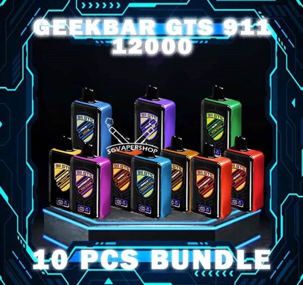 10PCS GEEKBAR GTS 911 12000 DISPOSABLE BUNDLE - SG VAPER SHOP SINGAPORE The 10PCS GEEKBAR GTS 911 DISPOSABLE BUNDLE Package include : 10 x GEEK BAR 12K PUFFS DISPOSABLE 1 x Free Gift Free Delivery Discover the latest Geekbar Gts 911 12000 disposable vape at our SG vape Center in Singapore. We offer authentic vape products for an unparalleled vaping experience. ⚠️GEEKBAR GTS 911 12000 FLAVOUR LINE UP⚠️ Aloe Honeydew ChocoMocha Grape Honeydew Grape Lychee Mango Berries Mango Pineapple Peanut Butter Strawberry Lime Vanilla Cream Puffs Watermelon Kiwi Guava SG VAPE COD SAME DAY DELIVERY , CASH ON DELIVERY ONLY. TAKE BULK ORDER /MORE ORDER PLS CONTACT ME : SGVAPERSHOP VIEW OUR DAILY NEWS INFORMATION VAPE : TELEGRAM CHANNEL