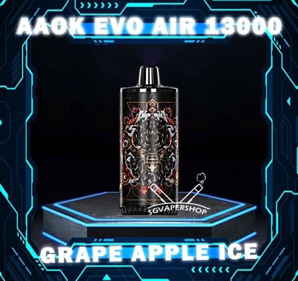 AAOK EVO AIR 13000 DISPOSABLE - VAPE SINGAPORE SG COD The AAOK EVO AIR 13000 DISPOSABLE is a Airjuatable Airflow Vape , Ready stock in vape singapore Sg Vape Cod. Available 10 Flavour line up for you choose. Get it now with SG VAPER SHOP ! Specification : Puffs: 13k Puffs Battery Capacity: 600mAh Charging Interface: Type-C Capacity:17ml Airjuatable Airflow ⚠️AAOK EVO AIR 13000 FLAVOUR LINE UP⚠️ Apple Pie Banana Vanilla Custard Candy Guava Mint Grape Apple Ice Oat Milk Pineapple Colada Pear Watermelon Root Beer Sirap Bandung Strawberry Vanilla SG VAPE COD SAME DAY DELIVERY , CASH ON DELIVERY ONLY. TAKE BULK ORDER /MORE ORDER PLS CONTACT ME : SGVAPERSHOP VIEW OUR DAILY NEWS INFORMATION VAPE : TELEGRAM CHANNEL