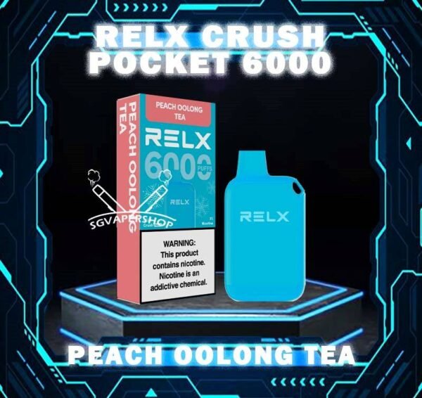 RELX CRUSH POCKET 6000 DISPOSABLE - SG VAPER SHOP The RELX Crush Pocket 6000 Puffs Disposable vape offers a refreshing summer experience with its subtle sweetness, strong cooling effect, and moderate richness RELX Pocket features a puff count of up to 6000 puffs, an atomizer with a mech coil 2.0, powered by 10W. Equipped with a 470mAh battery, it reaches 80% charge in just 45 minutes. Specifition :  Puffs: 6000 Puff Nicotine Strength : 3% Charging Time : Roughly 30-45min Battery Capacity : Type-C Rechargeable ⚠️RELX CRUSH POCKET 6000 FLAVOUR LINE UP⚠️ LongJing Tea Mint Freeze Peach Oolong Tea Root Beer Sea Salt Lemon Sour Plum Cola TieGuanYin Tea Watermelon Chill SG VAPE COD SAME DAY DELIVERY , CASH ON DELIVERY ONLY. TAKE BULK ORDER /MORE ORDER PLS CONTACT ME : SGVAPERSHOP VIEW OUR DAILY NEWS INFORMATION VAPE : TELEGRAM CHANNEL