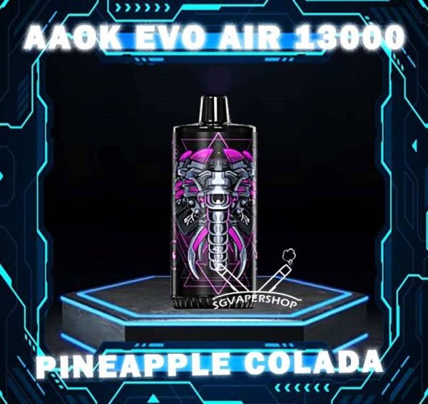 AAOK EVO AIR 13000 DISPOSABLE - VAPE SINGAPORE SG COD The AAOK EVO AIR 13000 DISPOSABLE is a Airjuatable Airflow Vape , Ready stock in vape singapore Sg Vape Cod. Available 10 Flavour line up for you choose. Get it now with SG VAPER SHOP ! Specification : Puffs: 13k Puffs Battery Capacity: 600mAh Charging Interface: Type-C Capacity:17ml Airjuatable Airflow ⚠️AAOK EVO AIR 13000 FLAVOUR LINE UP⚠️ Apple Pie Banana Vanilla Custard Candy Guava Mint Grape Apple Ice Oat Milk Pineapple Colada Pear Watermelon Root Beer Sirap Bandung Strawberry Vanilla SG VAPE COD SAME DAY DELIVERY , CASH ON DELIVERY ONLY. TAKE BULK ORDER /MORE ORDER PLS CONTACT ME : SGVAPERSHOP VIEW OUR DAILY NEWS INFORMATION VAPE : TELEGRAM CHANNEL
