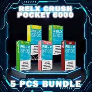 5PCS RELX CRUSH POCKET 6000 DISPOSABLE BUNDLE - SG VAPER SHOP The 5PCS RELX CRUSH POCKET 6000 DISPOSABLE BUNDLE Package include : 5 x RELX CRUSH POCKET 6K PUFFS DISPOSABLE 1 x Free Gift Free Delivery The RELX 6000 Puffs vape Ready stock at Singapore sg shop on sale for same day delivery. This Kit offers a refreshing summer experience with its subtle sweetness, strong cooling effect, and moderate richness RELX Pocket features a puff count of up to 6k puffs, an atomizer with a mech coil 2.0, powered by 10W. Equipped with a 470mAh battery, it reaches 80% charge in just 45 minutes. ⚠️RELX CRUSH POCKET 6000 FLAVOUR LINE UP⚠️ LongJing Tea Mint Freeze Peach Oolong Tea Root Beer Sea Salt Lemon Sour Plum Cola TieGuanYin Tea Watermelon Chill Icy Mineral Water Chrysanthemum SG VAPE COD SAME DAY DELIVERY , CASH ON DELIVERY ONLY. TAKE BULK ORDER /MORE ORDER PLS CONTACT ME : SGVAPERSHOP VIEW OUR DAILY NEWS INFORMATION VAPE : TELEGRAM CHANNEL