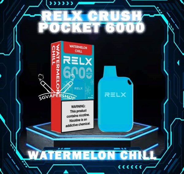 RELX CRUSH POCKET 6000 DISPOSABLE - SG VAPER SHOP The RELX Crush Pocket 6000 Puffs Disposable vape offers a refreshing summer experience with its subtle sweetness, strong cooling effect, and moderate richness RELX Pocket features a puff count of up to 6000 puffs, an atomizer with a mech coil 2.0, powered by 10W. Equipped with a 470mAh battery, it reaches 80% charge in just 45 minutes. Specifition :  Puffs: 6000 Puff Nicotine Strength : 3% Charging Time : Roughly 30-45min Battery Capacity : Type-C Rechargeable ⚠️RELX CRUSH POCKET 6000 FLAVOUR LINE UP⚠️ LongJing Tea Mint Freeze Peach Oolong Tea Root Beer Sea Salt Lemon Sour Plum Cola TieGuanYin Tea Watermelon Chill SG VAPE COD SAME DAY DELIVERY , CASH ON DELIVERY ONLY. TAKE BULK ORDER /MORE ORDER PLS CONTACT ME : SGVAPERSHOP VIEW OUR DAILY NEWS INFORMATION VAPE : TELEGRAM CHANNEL