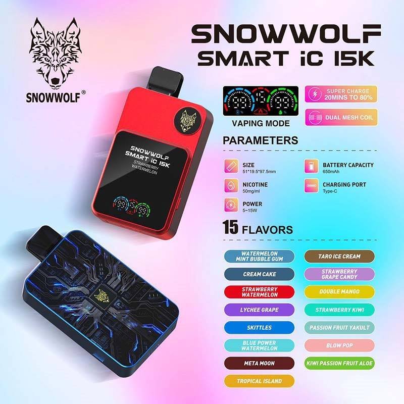 29/7/2024 - SNOWWOLF SMART IC 15000 DISPOSABLE RESTOCK – SNOWWOLF SMART IC 15K DISPOSABLE VAPE – 29/7/2024 Welcome to our online vape store in Singapore,The #1 destination for all your vaping needs! We offer a wide selection of the latest world class vape devices,pods,and disposable that area always in stock and ready to ship in singapore for vape delivery. Next I will introduce to you which are the best-selling vapes that we restock today! Ready stock at Singapore Vape sg shop on sale for same day delivery. Snowwolf Smart Ic 15000 Disposable Vape Flavours available: Blow Pop Blue Power Watermelon Cream Cake Double Mango Kiwi Passion Fruit Aloe Lychee Grape Meta Moon Passion Fruit Yakult Skittles Strawberry Grape Candy Strawberry Kiwi Strawberry Watermelon Taro Ice Cream Watermelon Mint Bubblegum For RESTOCK SNOWWOLF SMART IC 15K DISPOSABLE-29072024 vape product available at SG VAPE SHOP here, get it now with us and same day delivery! TAKE BULK ORDER /MORE ORDER PLS CONTACT ME : SG VAPER SHOP VIEW OUR DAILY NEWS INFORMATION VAPE : TELEGRAM CHANNEL
