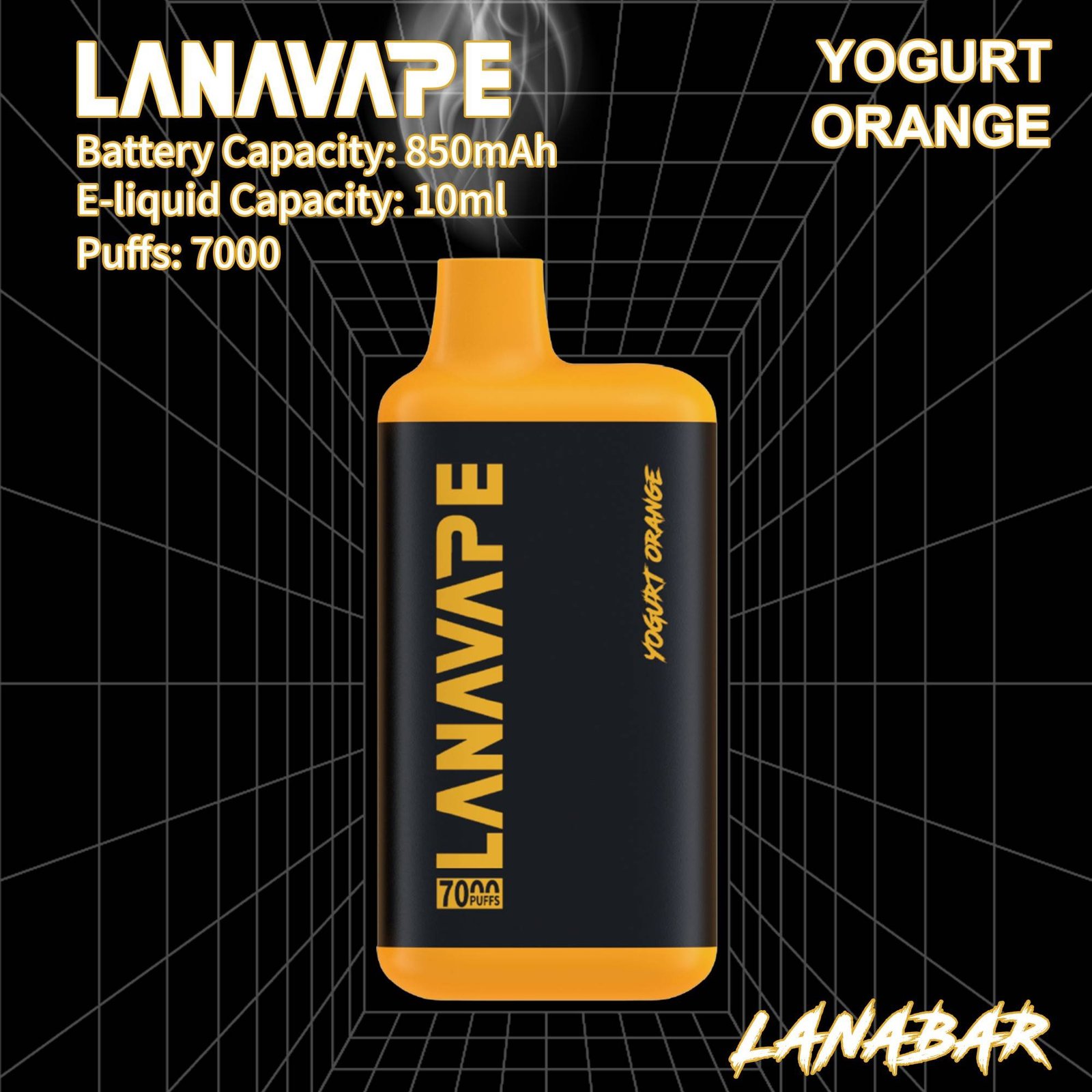 LANA BAR 7000 PUFFS This vape ready stock at Singapore sg vaper shop now! available 10 plus+ great flavour line up! Mesh Coil with 850 mAh battery, Nicotine contains of 3%, E-liquid 10ML and Rechargeable Type-C design.
