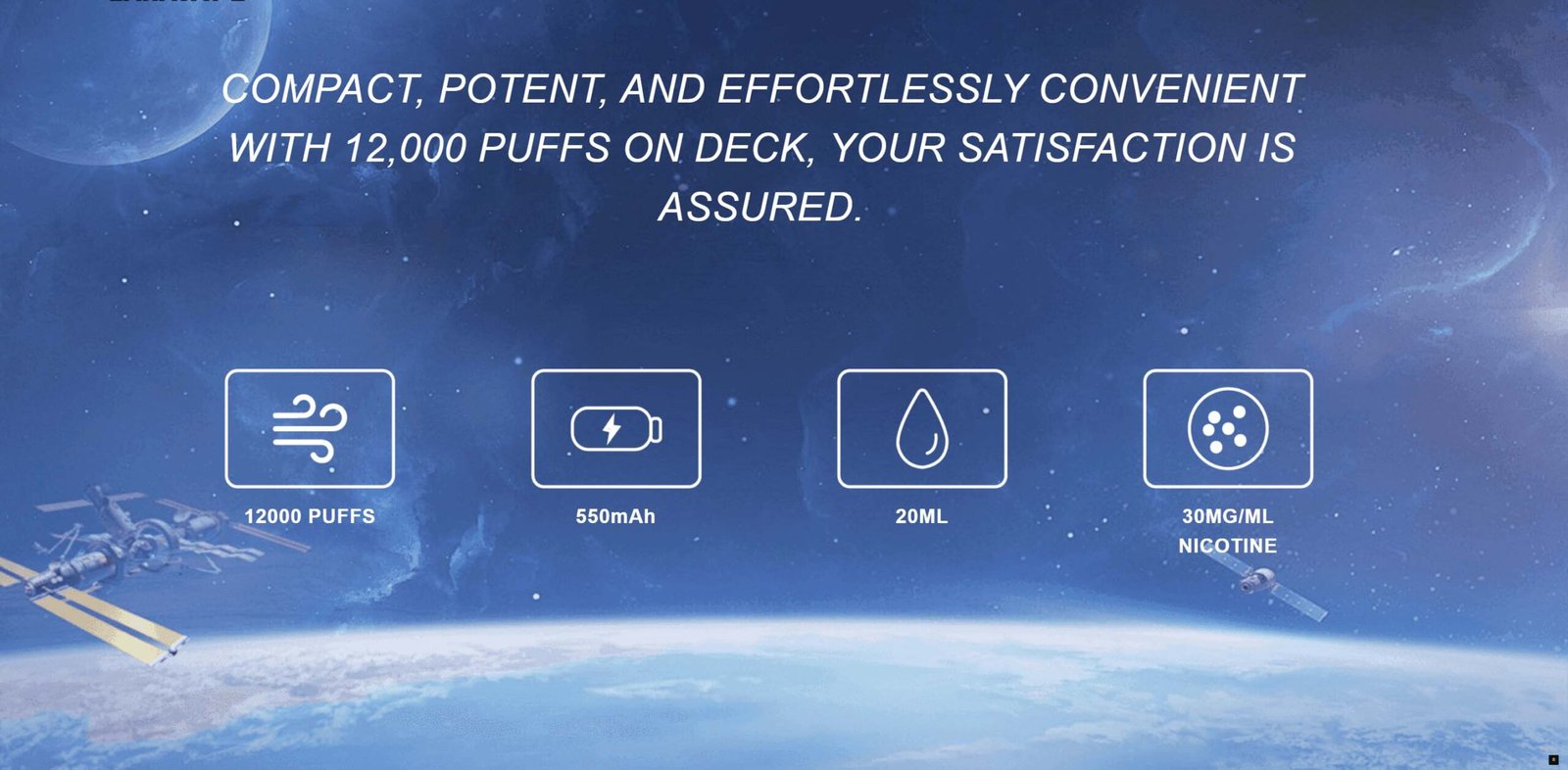 LANA FIZZ 12000 PUFFS It's a Big & Luxe Puffs: Endless Pleasure! Adjustable Power, Battery Indicator and E-liquid Indicator. Compact, Potent and Effortlessly convenient. With 12,000 Puffs on deck, Your satisfaction is assured. DASHBOARD INDICATOR LEADS THE WAY Your Personal vape GPS for battery and E-liquid levels. Keeping you stay on track and full steam ahead with clear car-inspired displays. POWER UP YOUR VAPE WITH YOUR PREFERENCES 3 Presses to Control over your vaping Journey adjustable Power. From 13W to 16W. Find your sweet spot and enjoy the perfect hie every time. ALWAYS ON THE GO Armed with a 550mAh Battery and rapid-changing USB-C Technology, Just grab and go for your parties! LANA-EXCLUSIVE MESH COIL With LANAVAPE'S Exclusive mesh coil Technology. Flavour Enhancement reaches newmeights, Guaranteeing a consistent smooth and satisfying vaping experience while. Eliminating burnt taste. QUIET LUXURY Crafted with a timeless color palette and adorned with diamond patterns, Lana Fizz Features a crystal-clear plastic surface that exudes elegance and style. 12 SURPRISES AWAIT Stay your day with a burst of Colombian coffee flavour, Then savor the refreshing layers of our multilayered blends to keep you feeling layers of our multilayered.