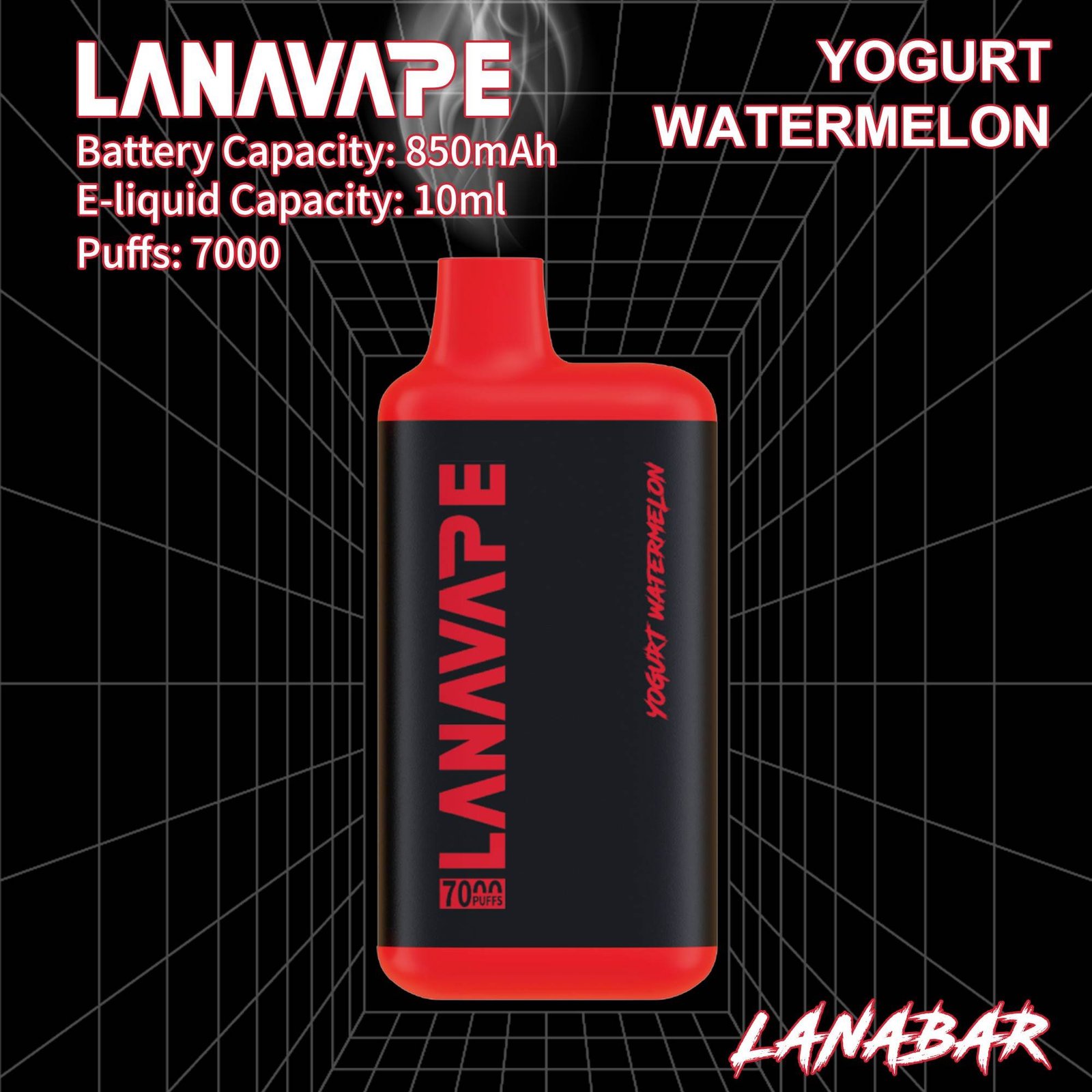 LANA BAR 7000 PUFFS This vape ready stock at Singapore sg vaper shop now! available 10 plus+ great flavour line up! Mesh Coil with 850 mAh battery, Nicotine contains of 3%, E-liquid 10ML and Rechargeable Type-C design.