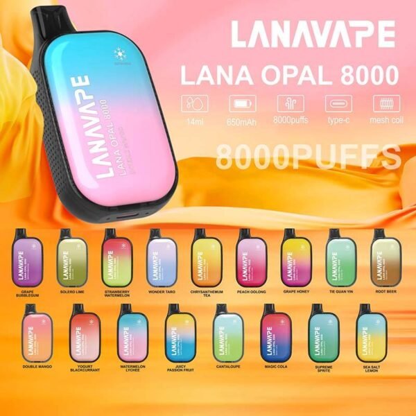 LANA OPAL 8000 DISPOSABLE - SG VAPER SHOP SINGAPORE The Lana Opal 8000 puffs disposable ready stock in Singapore sg vape cod ,The Vape with a chic pebble-like display, the device not only nails the aesthetics but also offers a comforting grip. Style and texture, we've got you covered. Lana Opal 8k is a good mesh coils are the secret sauce to intense, unforgettable taste. Take your ticket to the taste revolution! The prominent LED screen keeps you in the know at a glance. Take charge if your vaping experience by staying informed and in control of every puff. Explore a world LANA OPAL 8K of 17 beautiful blended options. Why settle for one flavor when you can savor them all? Specification : Nicotine Strength: 3%-5% E-Liquid Capacity: 14ML Resistance: 1.2ohm Battery Capacity: 650mAh Charging Port: Type-C Rechargeable ⚠️LANA OPAL 8000 FLAVOUR LINE UP⚠️ Cola Crysanthemum Tea Cantaloupe Double Mango Grape Bubblegum Grape Honey Lemon Soda Juicy Passion Fruit Peach Oolong Rootbeer Magic Cola Sea Salt Lemon Solaro Lime Superme Sprite Strawberry Watermelon Tie Guan Yin Watermelon Lychee Wonder Taro SG VAPE COD SAME DAY DELIVERY , CASH ON DELIVERY ONLY. TAKE BULK ORDER /MORE ORDER PLS CONTACT ME : SGVAPERSHOP VIEW OUR DAILY NEWS INFORMATION VAPE : TELEGRAM CHANNEL