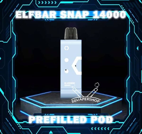 ELFBAR SNAP 14000 PREFILLED CARTRIDGE POD - SG VAPER SHOP SINGAPORE Introducing the ElfBar Snap 14000 Puffs Disposable is a Battery Device and Cartridge Prefilled Pod design, a revolutionary disposable vaping device designed to deliver an unparalleled vaping experience. With an impressive array of flavors and a massive puff count, this kit is perfect for those seeking convenience, variety, and long-lasting performance. The ELFBAR SNAP 14000 Prefilled cartridge pod only compatible with ELFBAR S1 Device , Get it now and same day delivery! Package Include : 1PCS X ELF BAR SNAP Prefilled Pod Specification: Disposable Pod Battery Capacity: 200 mAh Charging Device Battery Capacity: 820 mAh Puff: Up to 14000 Puffs Charging Port: Type-C ⚠️ELFBAR SNAP 14000 PREFILLED POD FLAVOUR LINE UP⚠️ Lychee Coffee Hazelnut Strawberry Ice Cream Energy Ice Kiwi Guava Grape Longjing Tea Tie Guan Yin Lychee Juicy Peach Peach Lychee Blackcurrant Grape Kiwi Passion Fruit Guava SG VAPE COD SAME DAY DELIVERY , CASH ON DELIVERY ONLY. TAKE BULK ORDER /MORE ORDER PLS CONTACT ME : SGVAPERSHOP VIEW OUR DAILY NEWS INFORMATION VAPE : TELEGRAM CHANNEL